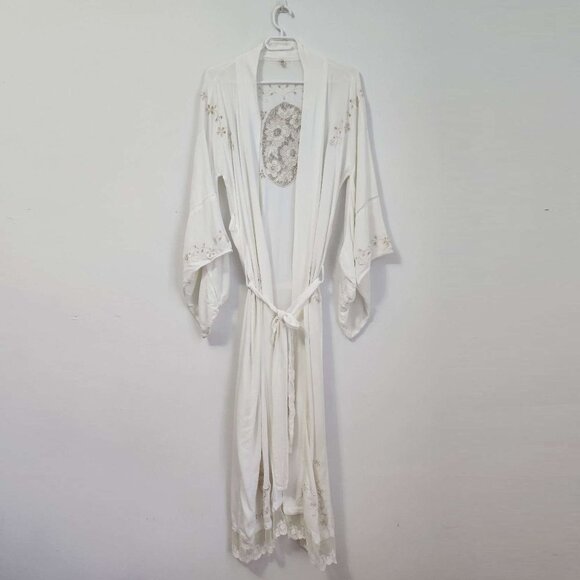 Spell & The Gypsy Collective Bride Isla Bonita Kimono White One Size Robe b238 - Picture 3 of 17